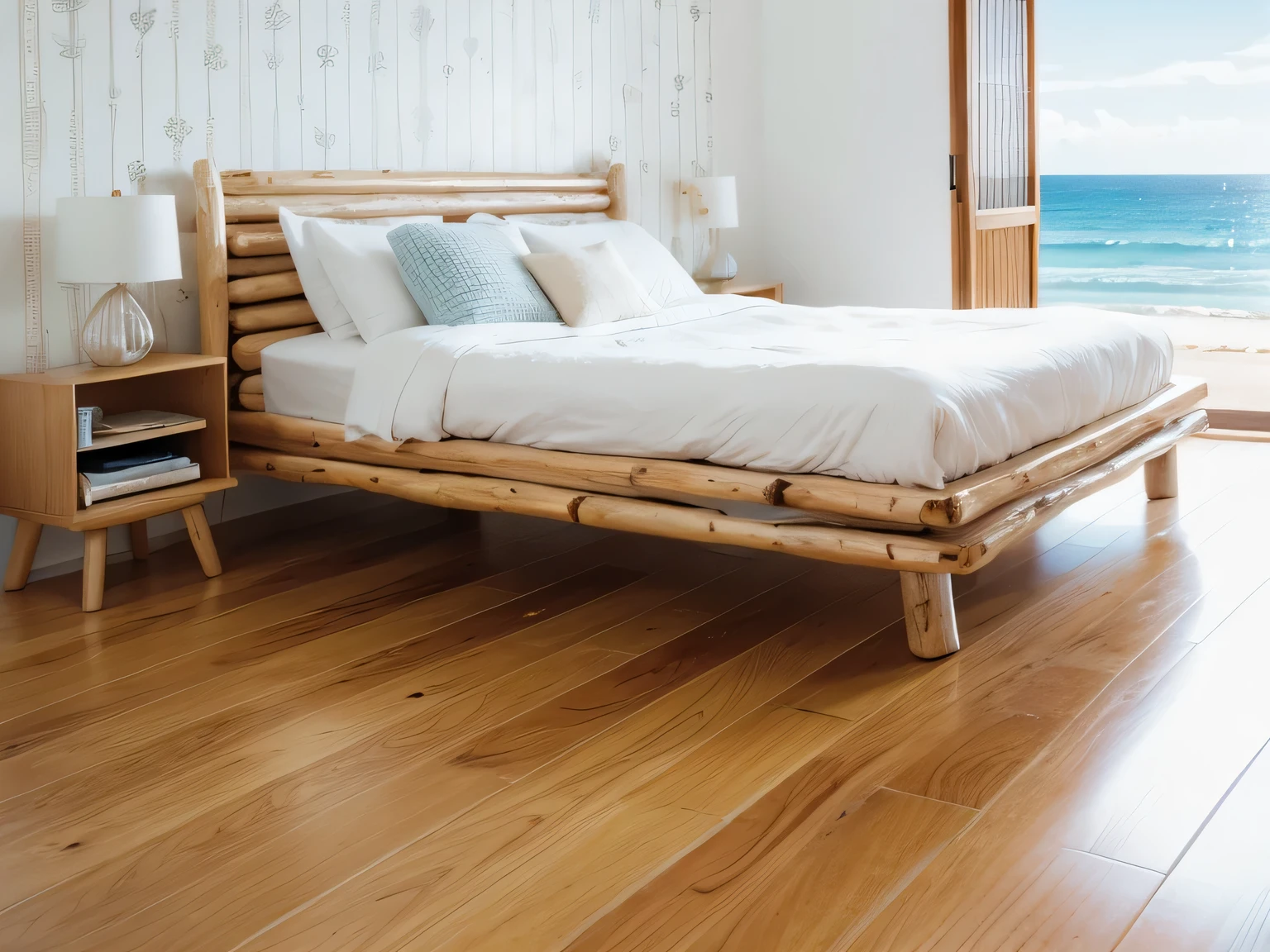 floor,log,White,Bright,Room,Ocean wallpaper,Overlooking,Close shot,HD