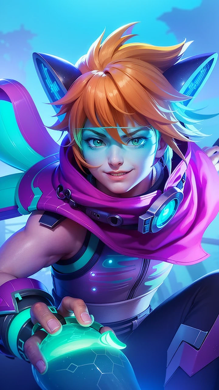 a close up of a guy with a sword and a helmet, portrait of rung, mobile wallpaper, this character has cryokinesis, style of kieran yanner, handsome guy in demon slayer art, Best quality, masterpiece, detailed skin texture, detailed clothes texture, detailed face, super detail, 8k, intricate detail, The color doesn't change, Muscle guy, 1 guy, yellow light eyes.