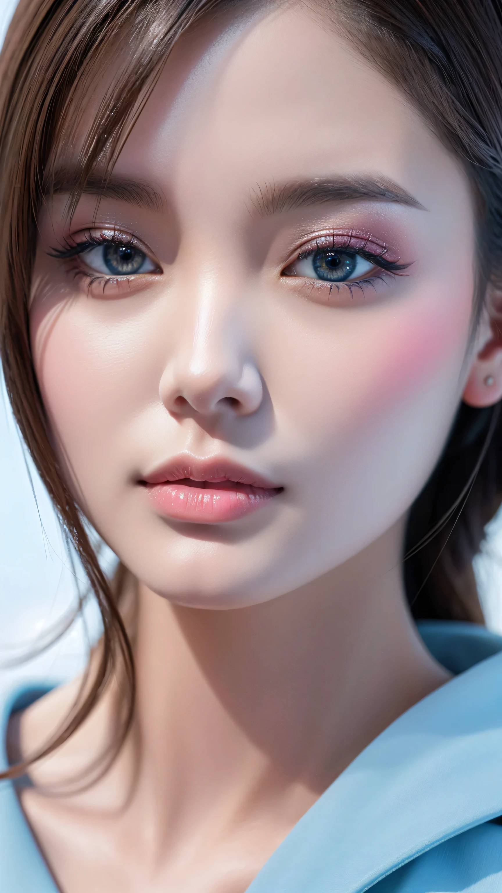 photorealistic Realism 8K Quality, (Ultra high-res Realistic eyes, clear sharp, absurd quality, not blurry), ([eye|long(lashes)|perfect(eyeshadows)]:[brown:1.35|\blue\|pink]),