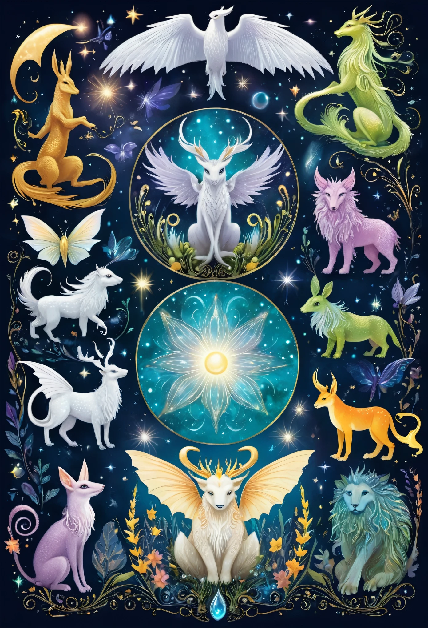 Mystical creatures for each month