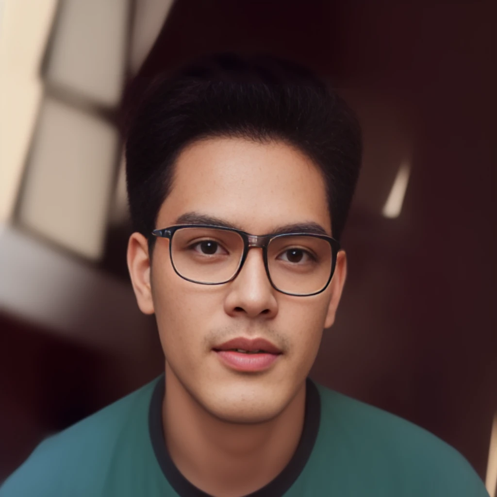 A man wearing a gray shirt stands in a green field., Headshot profile picture, Asian man, Headshot, Portrait in the middle of a shot, Handsome Chad Chin, Southeast Asians with round faces, Niwan Chandra, Rick Dai, Damian Tran, handsome man, According to Thawan Duchanee&#39;s style, A young man with a beautiful face, handsome face