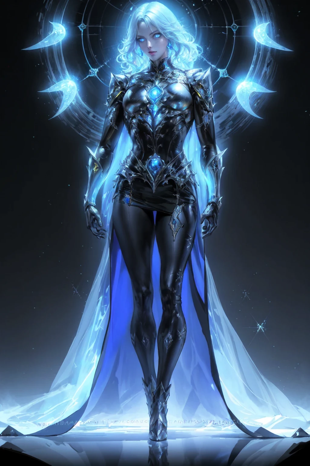 Full figure, seven -clinging shooting, 18 years old, wearing transparent science fiction clothes, exquisite faces, details, hands, ultimate details, amazing magnificence, LED internal lighting, Pedaipan style, fiber hair, glowing blue iris, glowing blue iris. ,,