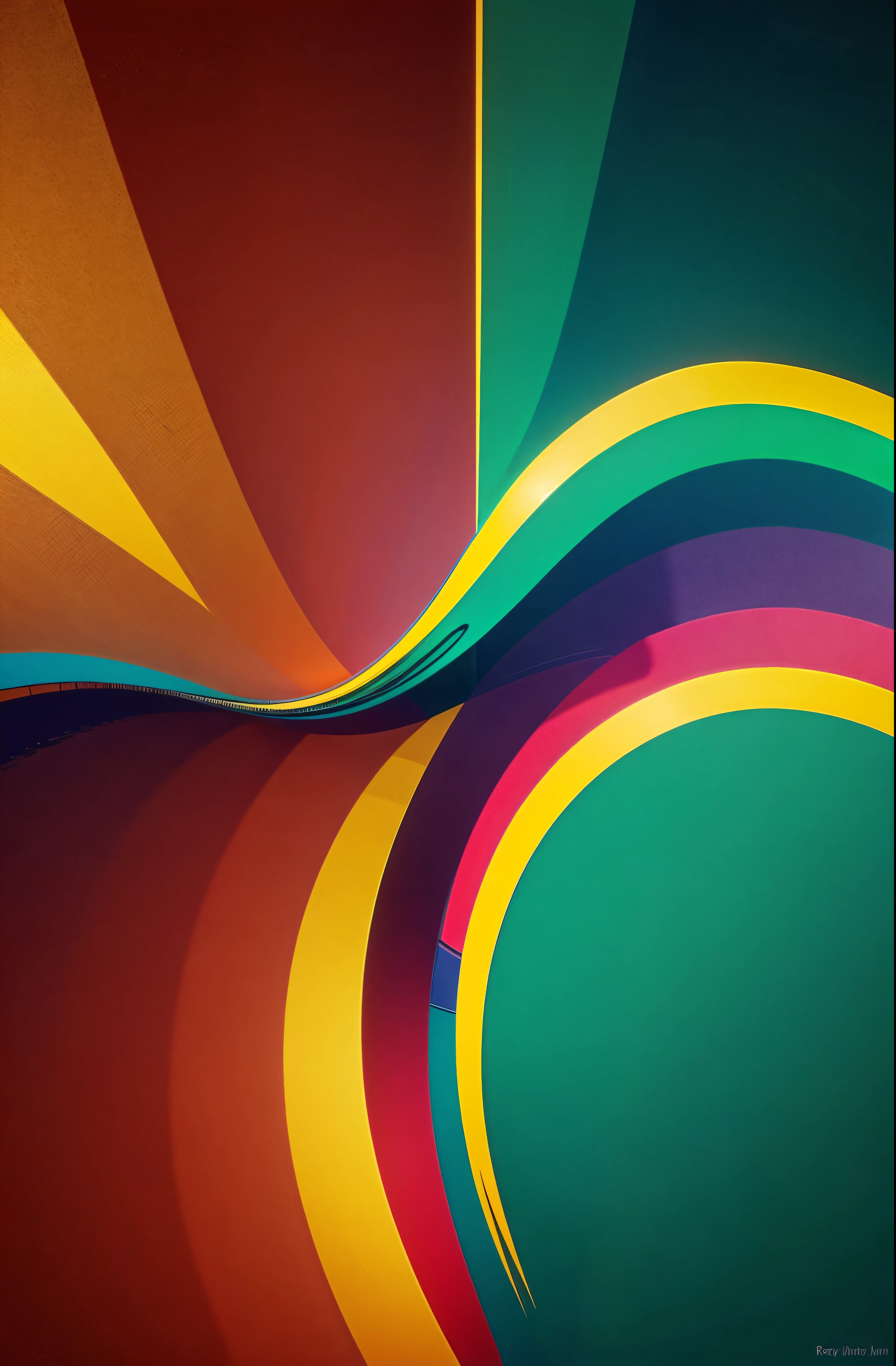 abstract lines colorful circles