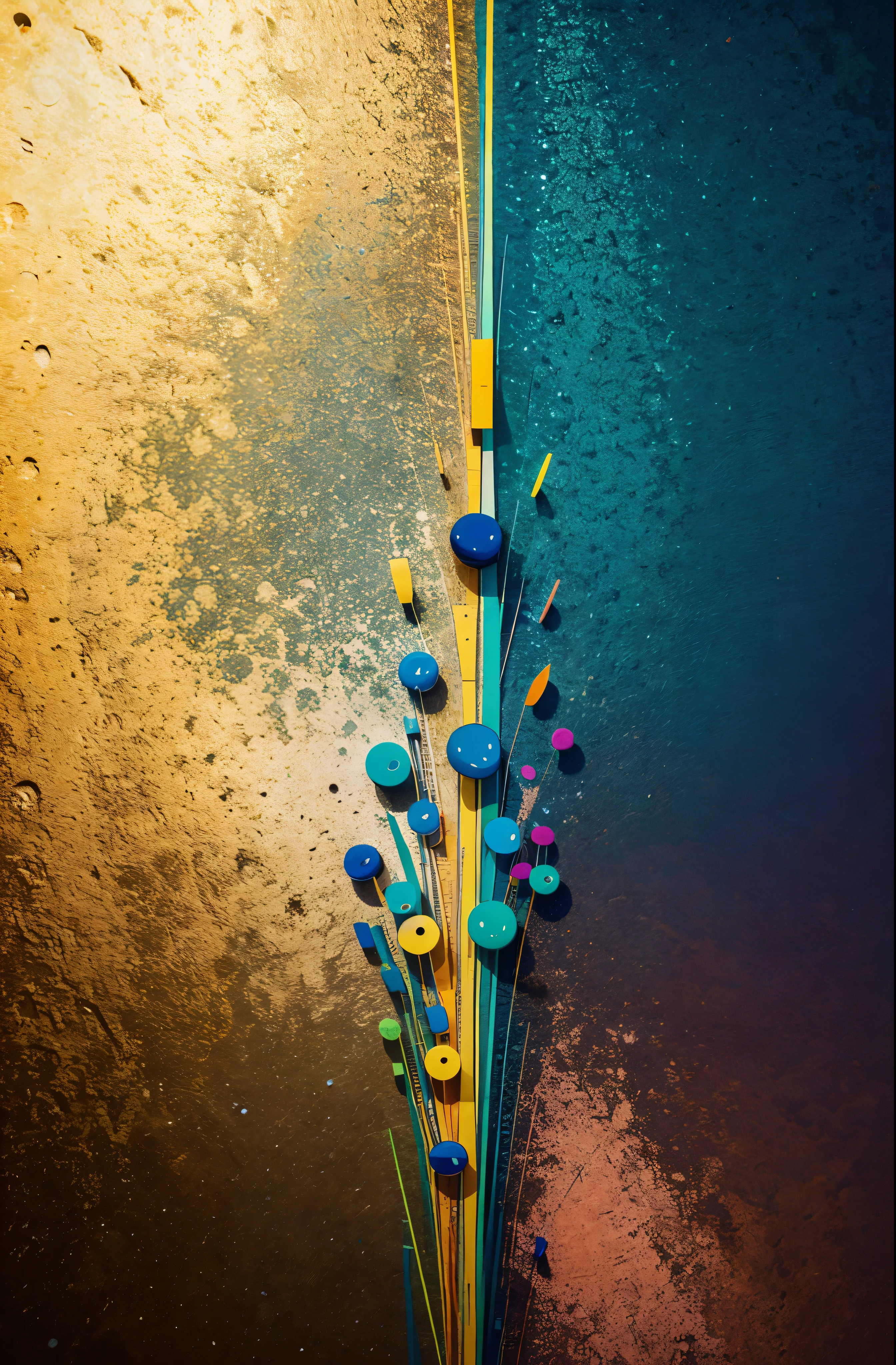 abstract lines colorful circles