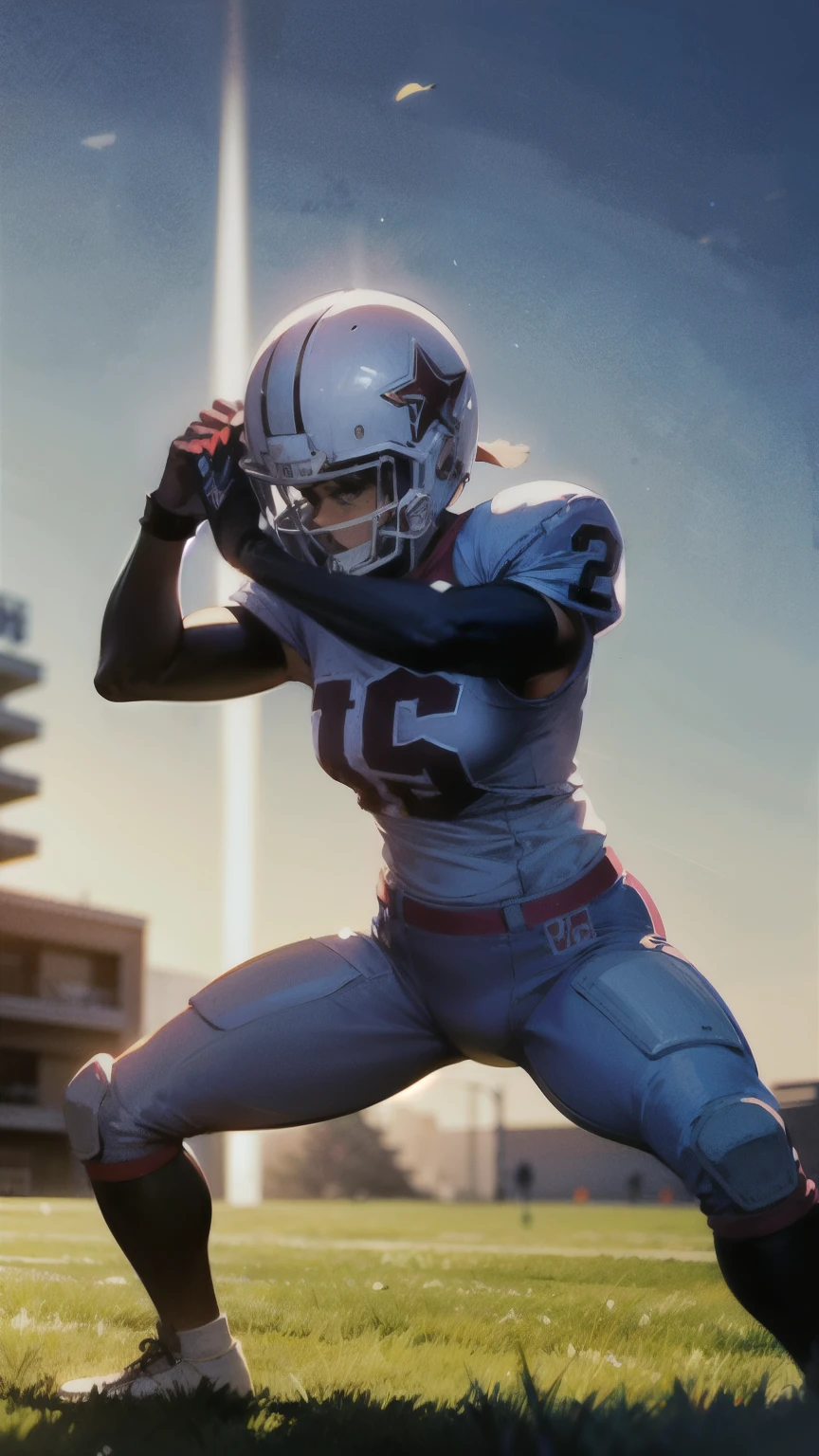 American football female players, dynamic movements, masterpieces, games