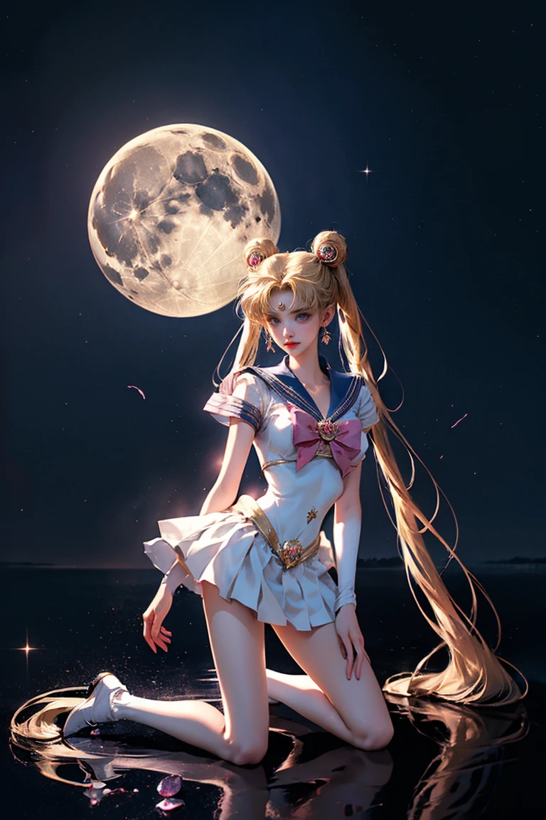 ((masterpiece, highest quality, Highest image quality, High resolution, photorealistic, Raw photo, 8K)), ((Extremely detailed CG unified 8k wallpaper)), (huge stunning goddess shot, very hot and sexy, jaw-dropping beauty, perfect proportions, beautiful body, slim body beauty:1.4), Woman taking pictures in sailor suit, sailor moon, sailor moon style, sailor moon. Beautiful, Inspired Sailor Moon, Sailor Moon, official art, Sailor Moon aesthetic, official anime artwork, magical girl anime magical girl, anime princess, magical girl style, high quality artwork, magical girl kneeling before giant crescent moon, 