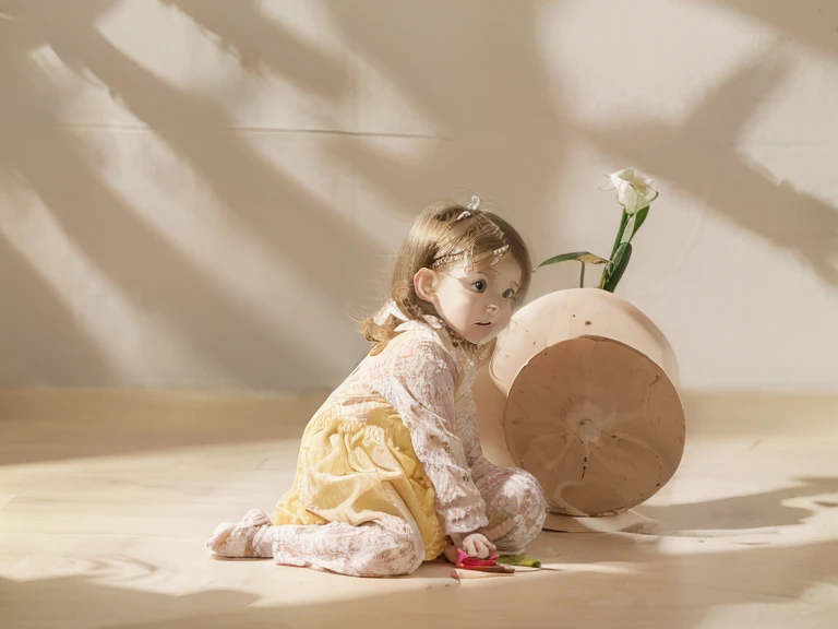 color,Room,ground,child,crayon,real,sit on the floor,HD