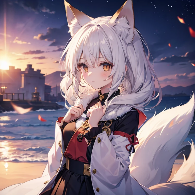 Fox Girl, Fox&#39;s Tail,Fox Ears, Fox Makeup, kimono, Avatar, face, Open chest, lewd face, Dominant representation, naughty face, アヘface ,Big Breasts,Emphasize cleavage,You can see the bare skin