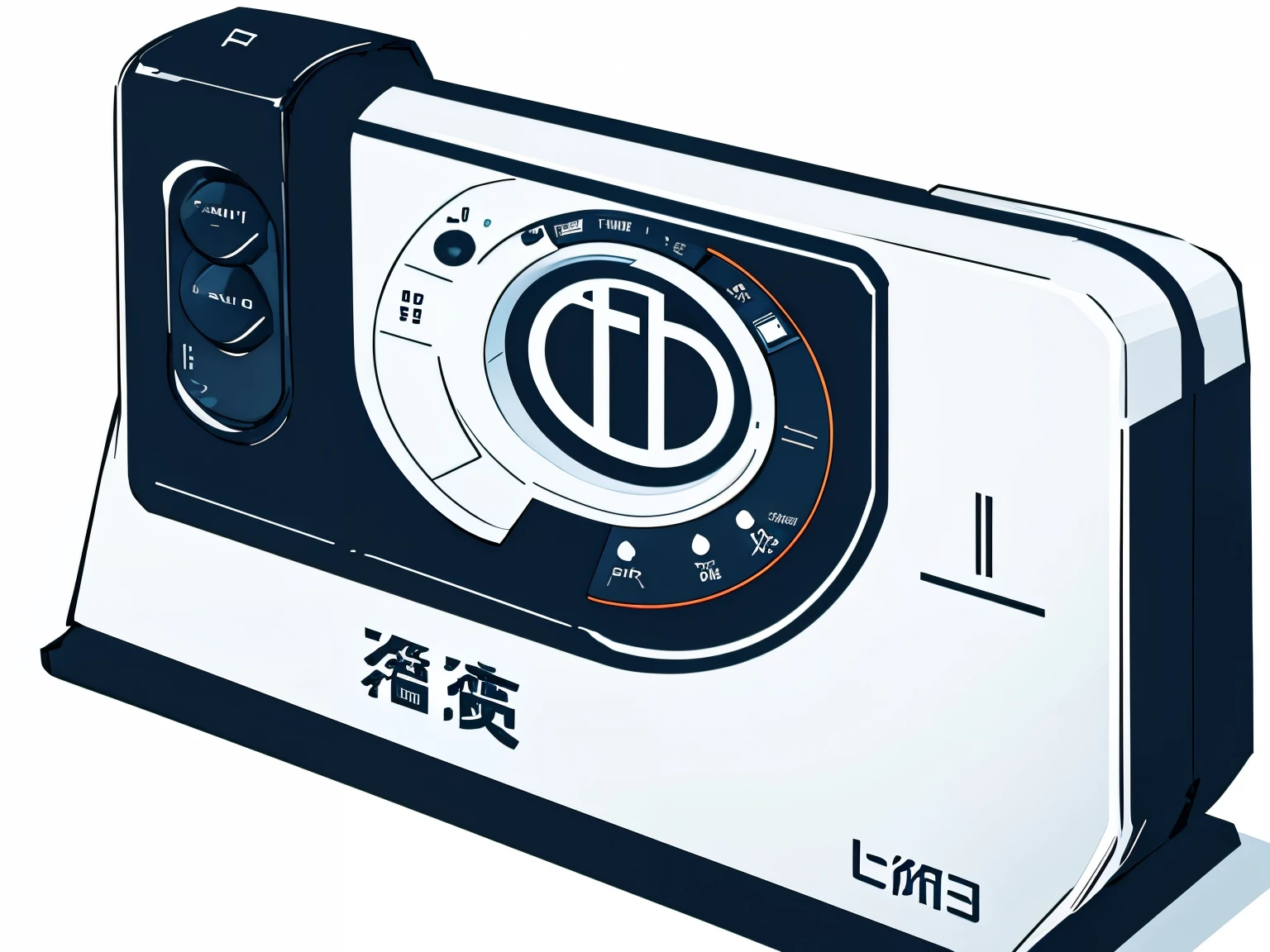 icon、logo、White background、A little complicated detail、(No humans)、Small、(Margins on all four sides)、letter、simple、cool、Stylish、The motif is a telephone receiver