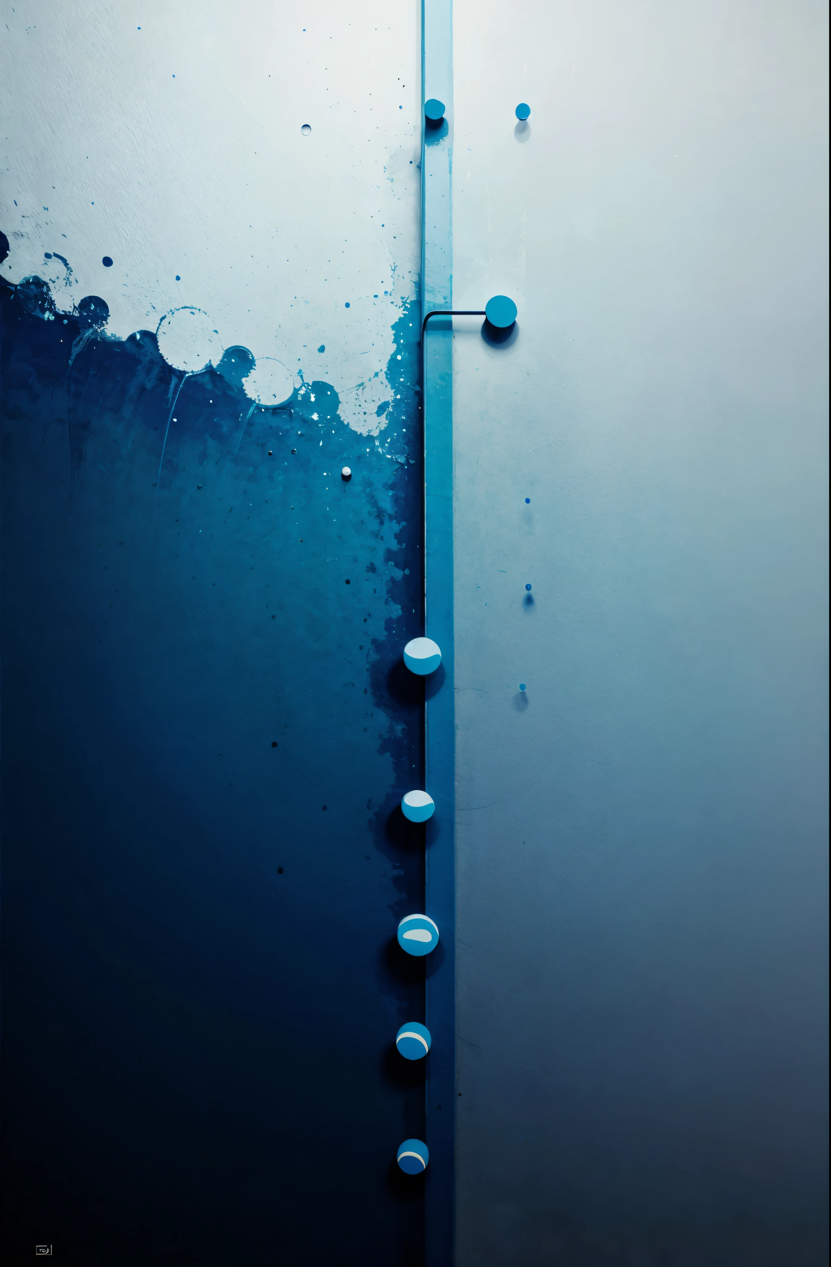 abstract lines blue circles