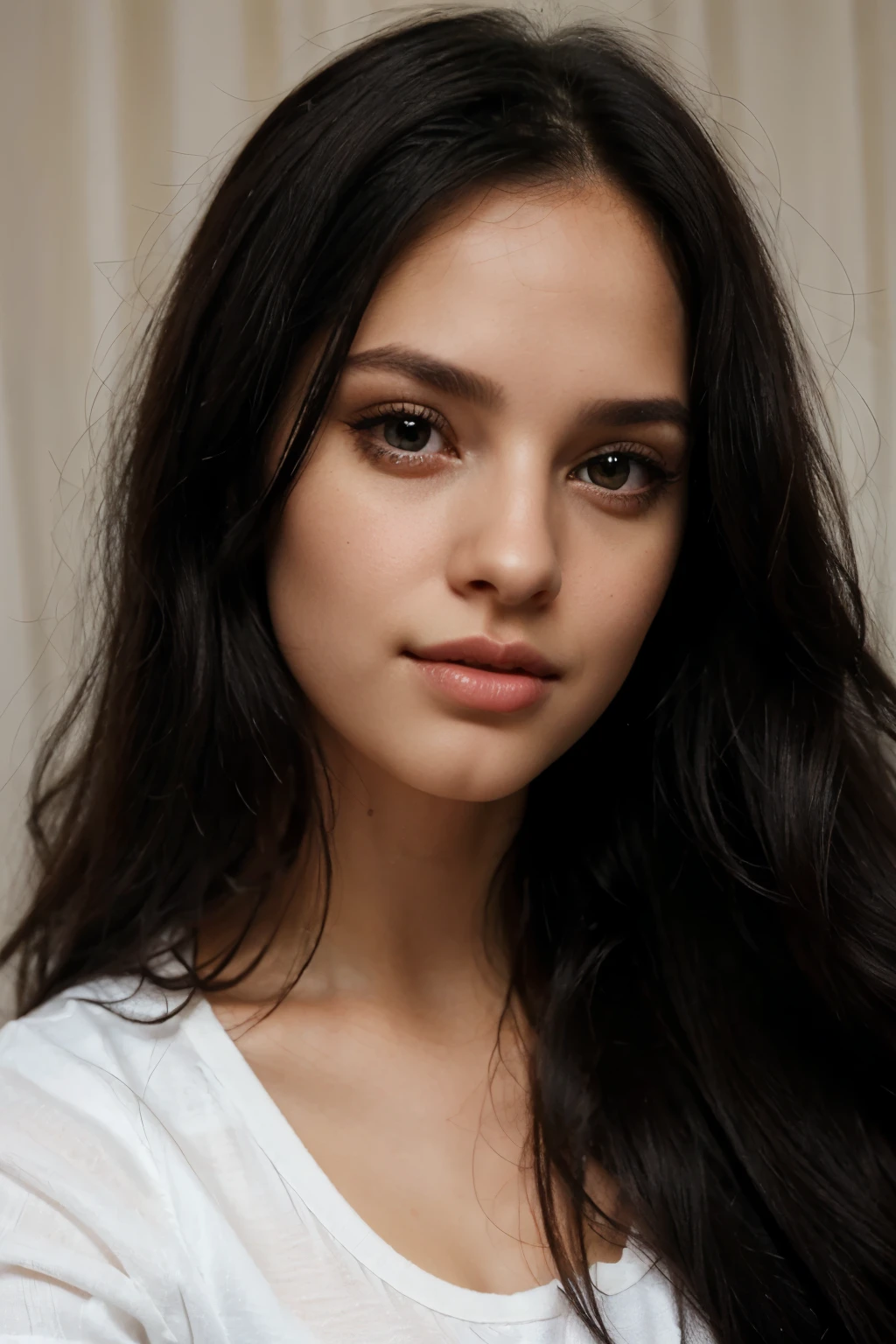 Long black hair beautiful girl beautiful lips cute eyes cute face saxy 