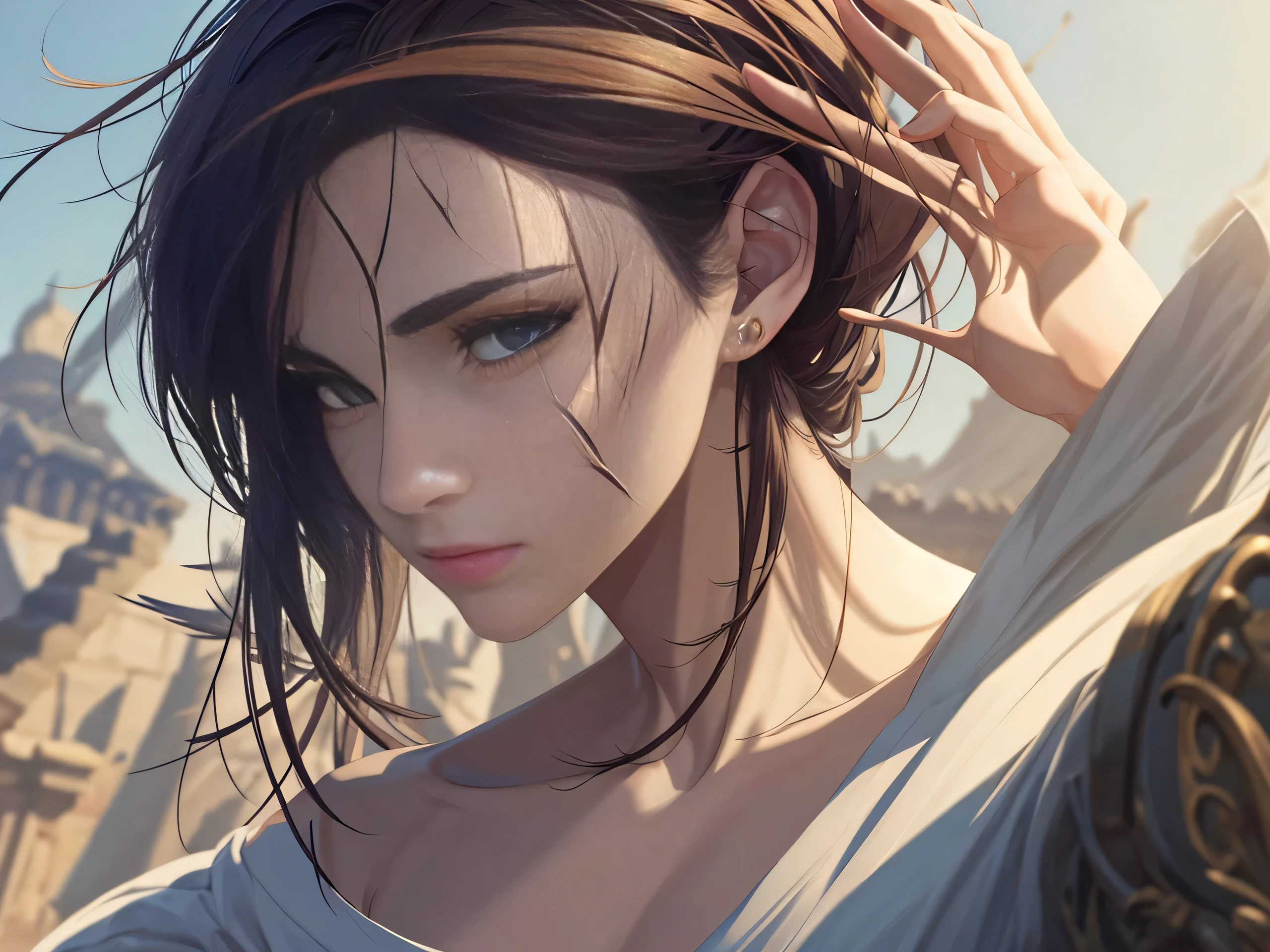 masterpiece, best quality, high quality,girl, scar 