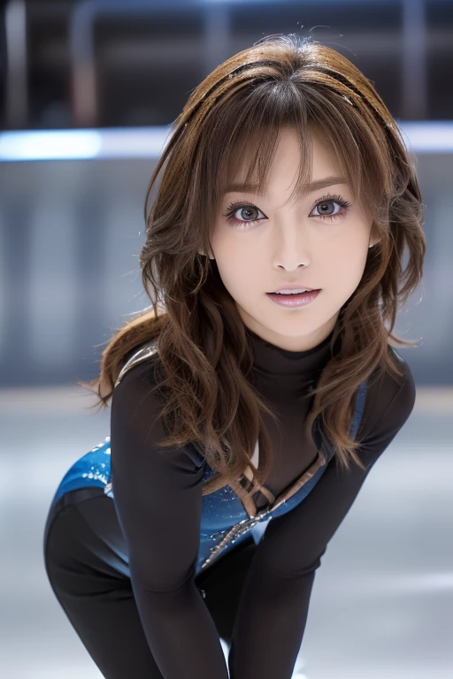 (((ice skating, Skating rink,ice skatingの靴を履いてる:1.4))),Dynamic, cinematic photos,(Ultra realistic, High resolution), (Highly detailed eyes, Highly detailed hair, highly Detailed face, Highly detailed plump lips，Perfect Anatomy),(highest quality:1.4), RAW Photos,(Detailed face: 1.2), (Famous Japanese actresses:1.2)