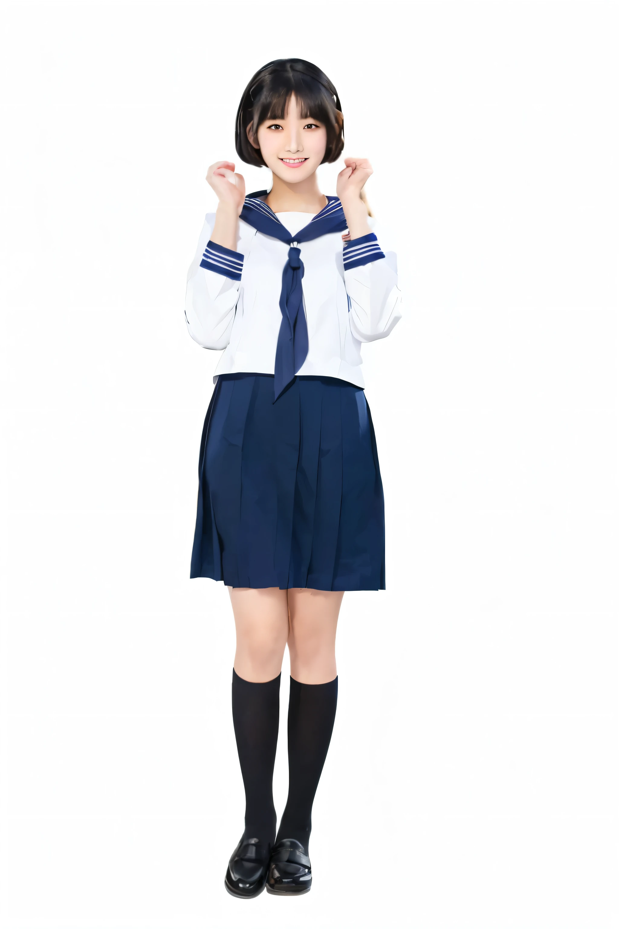 arafed asian girl in a Uniforms with a fist up, japanese girl Uniforms, loose coat collar Sailor Suit, japanese Uniforms, wearing japanese Uniforms, female Sailor Suits, magical school student uniform, Sailor Suit, Qingfu, Sailor Suit, jk, wearing Uniforms, Girl wearing, Uniforms, magic , Lovely 