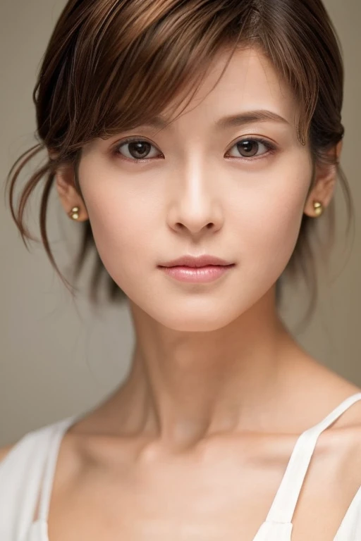 highest quality, Realistic, Perfect Human Anatomy, Very detailed, Very delicate and beautiful, Raw photo, Professional Lighting, Illumination, Depth of written boundary, Single focus, whole body, Skinny Japanese woman, 30-year-old woman, Brown Hair, Small Head, Beautiful Eyes, True Face, Realistic skin, Fine grain, (Fashionable hairstyles: 1.3),