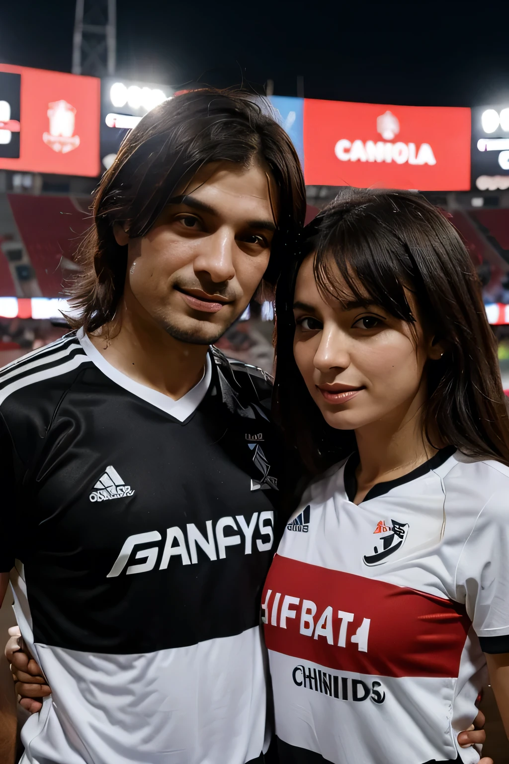 Lovers wearing Beşiktaş jerseys celebrate the championship cup