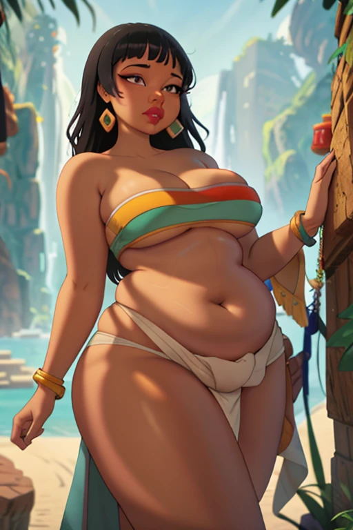 (Masterpiece), (best quality), (detailed), Curvy Chel from road to el dorado, model body