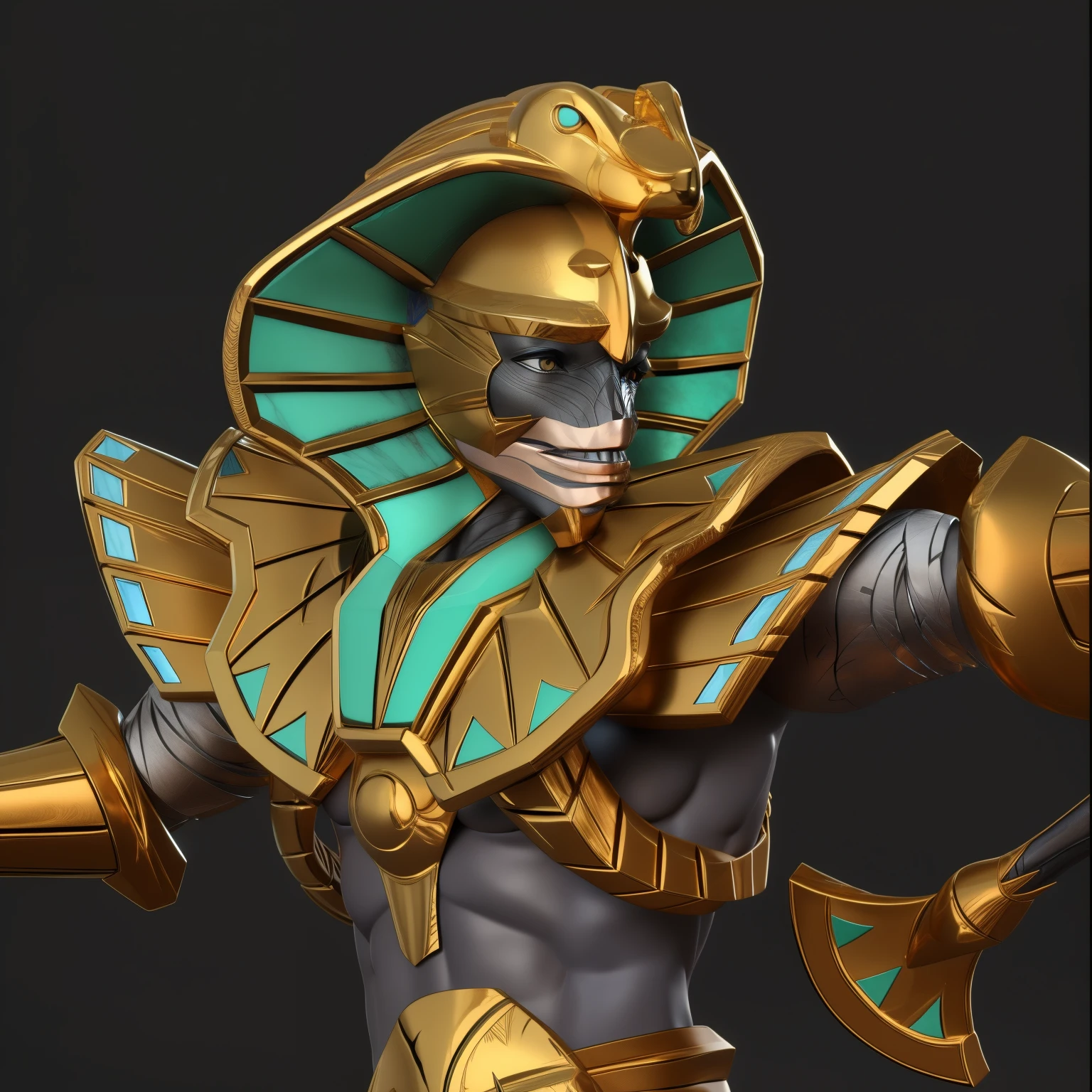Egyptian pharaoh,Enhance the texture,enhance the relationship between light and dark,enhance the sense of volume,Metallic luster,reflective,Rich in detail,Game drawing,3D,4K,HD,