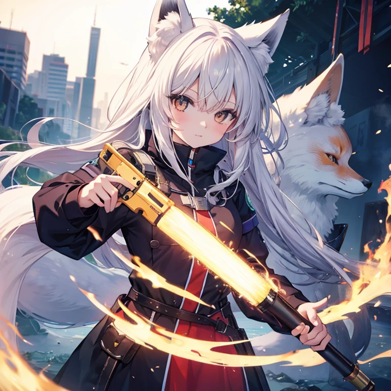 Fox Girl, Fox's Tail, Nine-Tailed Fox,Fox Ears, Black colored hair, Fox Makeup, Kimono with open chest, kimono, Nice body, Avatar, face, Open chest, lewd face, Dominant representation, naughty face,Big Breasts,Emphasize cleavage,Show bare skin