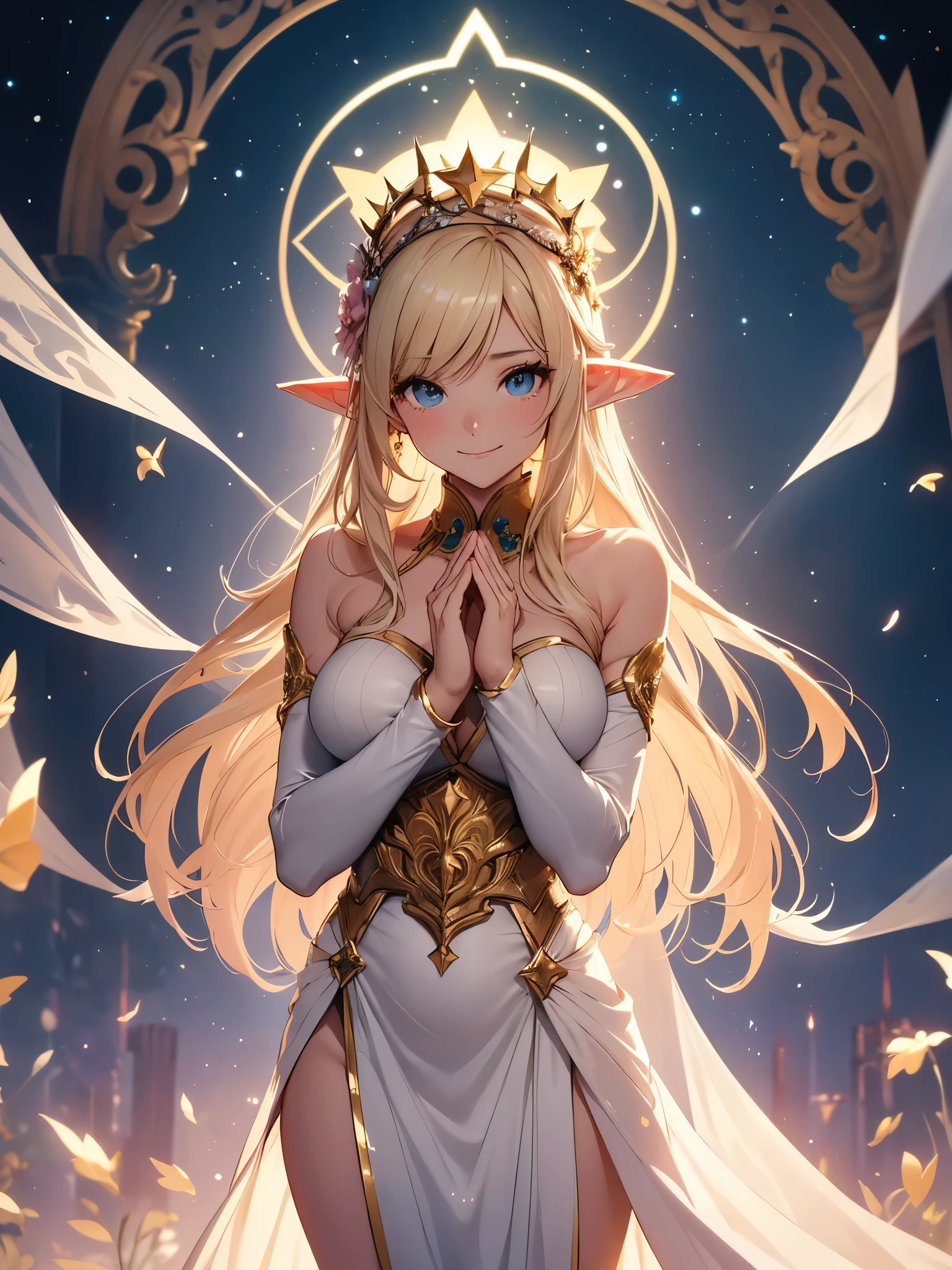最high quality、1 woman elf 、、)(Praying、Pray with hands together、)
NP: Worst quality ,Flower fractal art Beautiful shot, radiance,High-definition depiction, Realistic, 8k, Unity, Wide Shot, light smile, Beautifully and vividly drawn, , Beautiful, beautiful, clear skin、sexy see-through bodystocking,Countless rays of light pouring down, Swirling Light, big background, Raise one arm above your head, Intense light is emitted from the magic circle in front of the girl.
Romanticism,Cowboy Shot: The most beautiful form of chaos, Mr..々color, Intertwined flowers, Particle,magical gentle light,smile,sexy,image quality、masterpiece、Beautiful Face、Super beautiful elf woman((Big breasted 22 year old office lady、、Bust 90,Beautiful long ironed hair 、Blonde hair,height: 165cm。、sexy、Esbian、、high quality、、background((Star Narski)))、Starry Sky、Visual art、Written boundary depth、、Elf Ears、、universe、Happy smile、Gentle light、Elf forest、elegant、ticker beautiful decorative、、magic、forest、Beautiful tiara、Beautiful bed、Beautiful Landscape、A kind smile、wonderful、Fluttering petals、Dance happily、、Cultivate fantasy、、Mystery light Lots of flowers、、art、forest, palace, cat,art,mystery,Ultra-high resolution,atmosphere