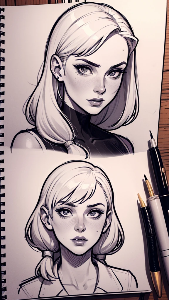 Sketchbook lineart stamps have a sketchy style ( desenho de uma mulher com umae cabelo preto, estilo de arte de charlie bowater, arte do personagem charlie bowater, desenhado no estilo digite germe, Estilo Charlie Bowater, digite germe. alto detalhe, digite germe style, retrato de personagem em close, digite germe portrait, style digite germe, Neoartcore e Charlie Bowater The stamps have a sketchy style Sketchbook 