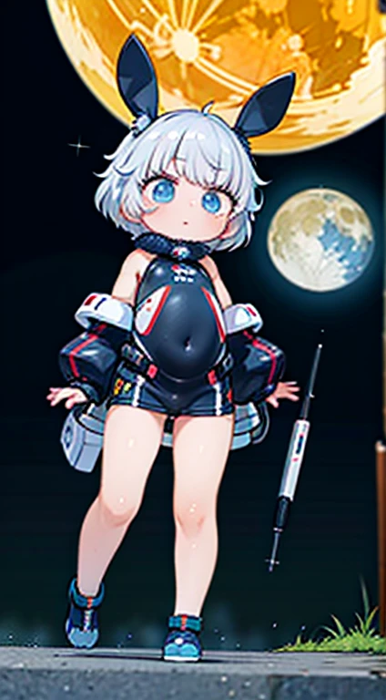 masterpiece, highest quality, Very detailed, Complex, Very detailed, High resolution, Realistically, 8k, 1 person,whole bodyショット，humanoid, Long legs Machine legs，Dynamic pose, Extremely delicate mech, short hair，whole body, High tech background，SF，（Marek Okon：1.3），Moon Crypta Wow&#39;Midway Style，