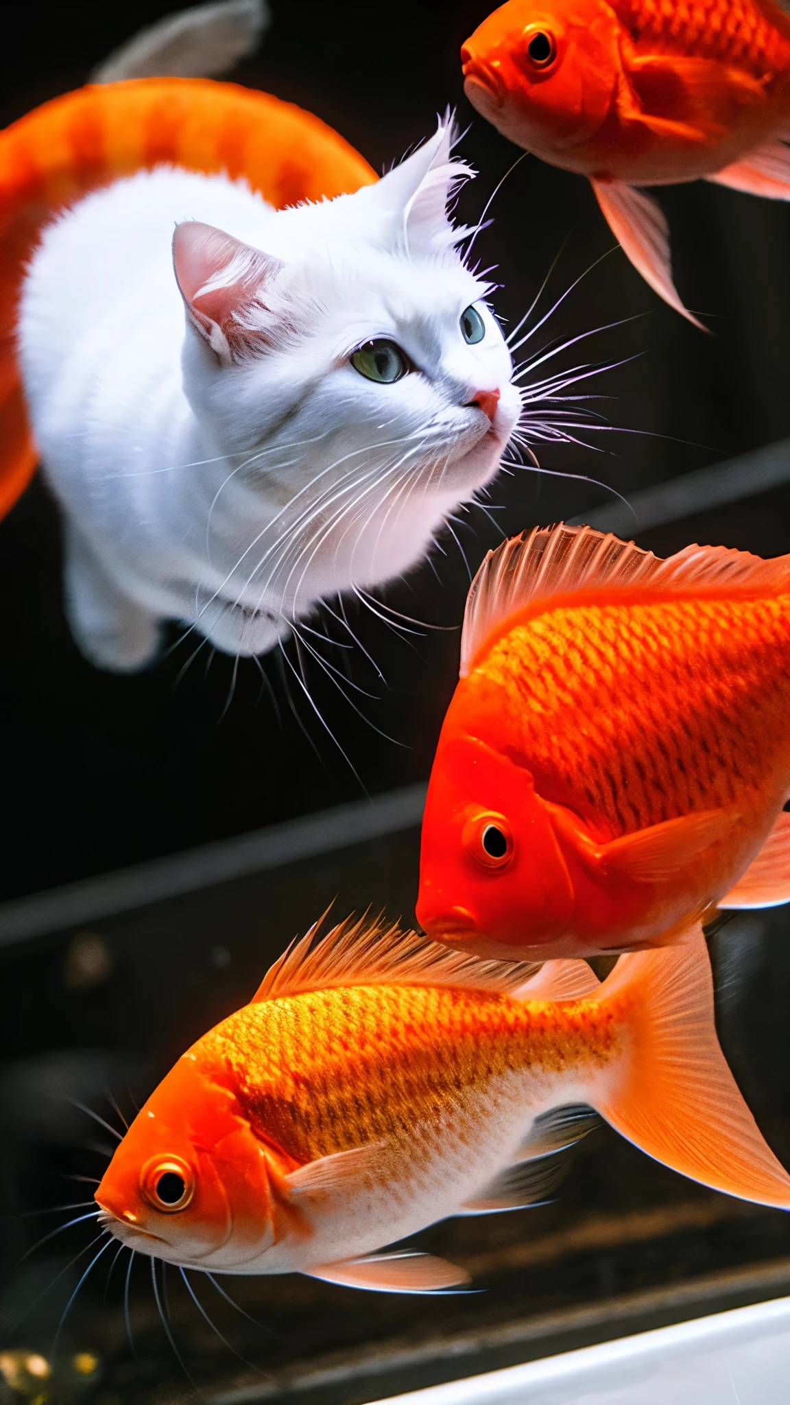 Cat,festival,Goldfish scooping,high resolution,