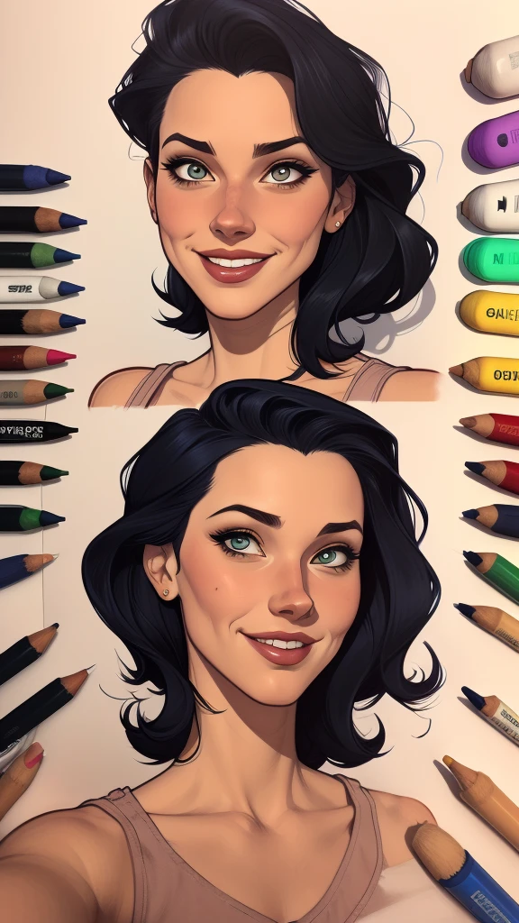 (estilo de desenho animado:1.2), Imagem de desenho animado de uma mulher com cabelo grande, roupas de rua hip hop , garota funky super fofa, cartoon style illustration, Estilo de arte de desenho animado, Estilo de arte de desenho animado, digital illustration style, design de personagens altamente detalhado, arte digital detalhada fofa, City fan art, Design de personagens de retrato, beautiful digital illustration, retrato de alta qualidade, arte em quadrinhos, Retrato de design de personagens, fundo brancoum desenho com um sorriso feliz de uma mulher com uma e cabelo preto, Estilo de arte de Charlie Bowater, arte do personagem Charlie Bowater, drawn in the style of digite germe, estilo de charlie bowater, digite germe. alto detalhe, digite germe style, retrato de personagem em close, digite germe portrait, style digite germe, neoartcore e charlie bowater com. A happy smile in Cartoon style GTA style digital illustration A drawing of a woman with black hair, estilo de arte de charlie bowater, arte do personagem charlie bowater, desenhado no estilo digite germe, Estilo Charlie Bowater, digite germe. alto detalhe, digite germe style, retrato de personagem em close, digite germe portrait, style digite germe, Neoartcore e Charlie Bowater