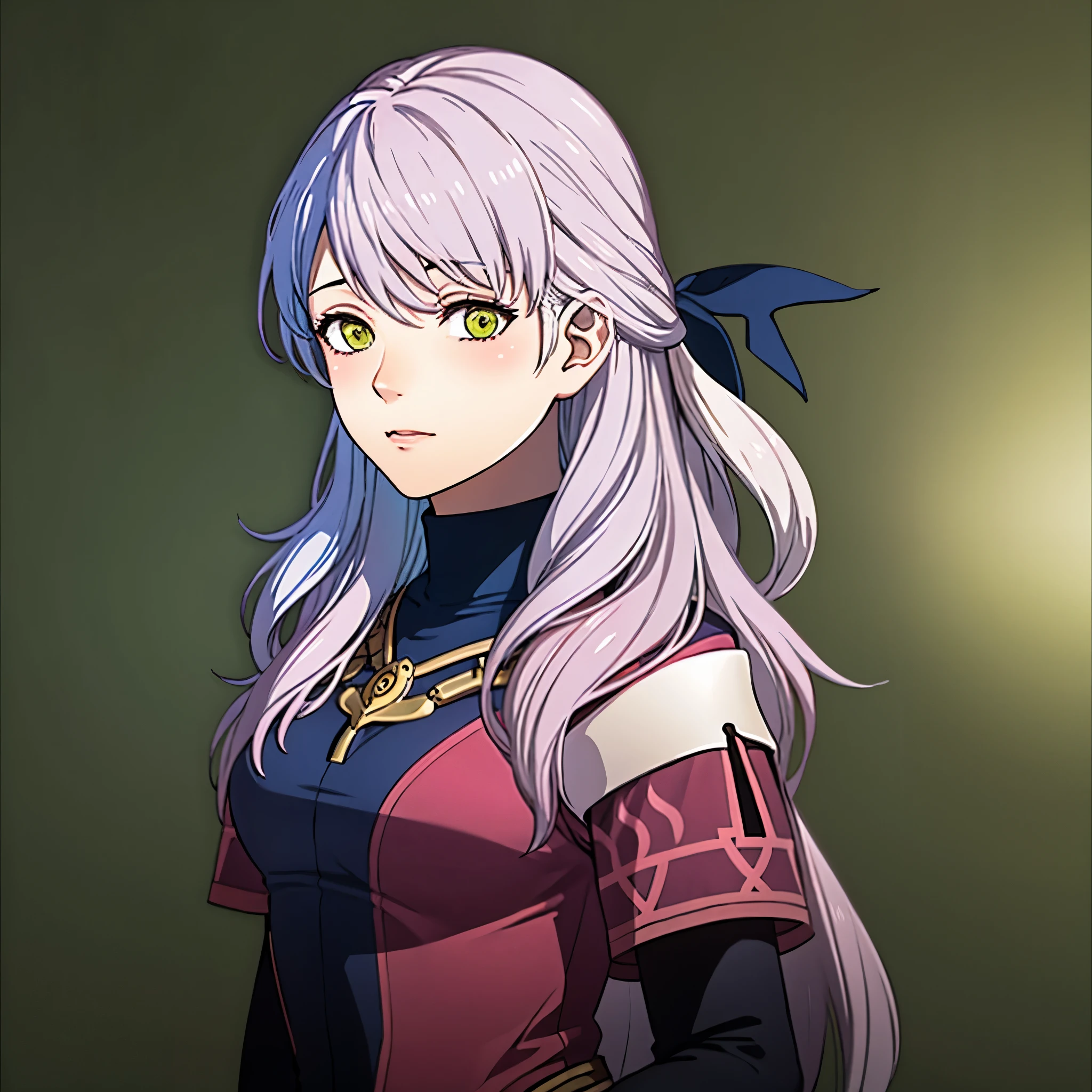 Simple Background, Green Background:1.3, Masterpiece, solo, 1girl, upper body, micaiah fe