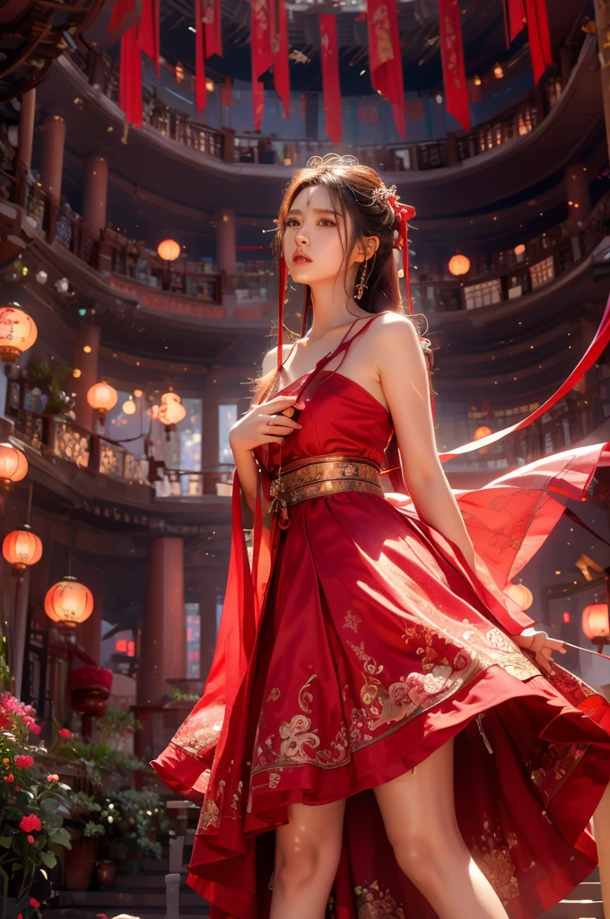 (Reality: 1.4), super details, beautiful and beautiful, masterpieces, masterpieces, the best quality, lifelike rendering, scattered posture model, illusory, Flamboyance, Flamboyance, 1girl, perfect thigh, Seach Through, SEWHOUND, UPSKIRT, UPSKIRT, UPSKIRT, UPSKIRT, UPSKIRT, MinGHun, (random angle, random posture, random action), Tyndall effect, perfect lighting, dramatic shadow, glowing, long hair, surrounding, hanfu, perfect ratio, ribbon, luxury, jewelry, gorgeous, bracelets, hairpin, hair clip, scroll,