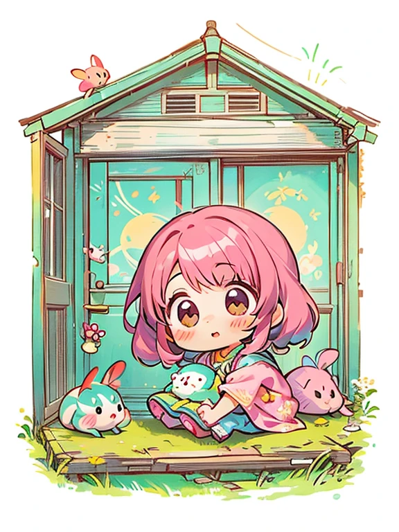 Momoko Sakura Style, Kawaii Design, most beautiful girl ever、Chibi, Colorful pillbug