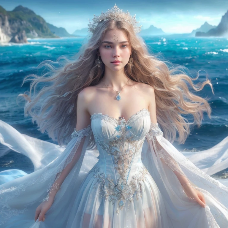 High Quality, Best Quality, Photorealistic, Raw Photo, Realistic, Ultra Real 8K CG, Ultra Detail, High Definition, Masterpiece, 1 Girl, 18 yrs ols, Female Beautiful Face, Soft Face, Elegant, Long Hair, Blue Eyes, Light Blue Eyes, Close Up, Intricate Details, Detailed Textures, Fine Details, Front Face , female natural body, sexy, very beautiful young female face,