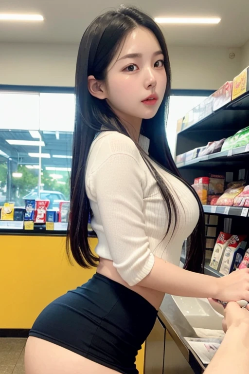 NSFW,masterpiece,top-quality,konbini,cash register,old korean man grabs young woman from behind and has sex,(vaginal,SEX),from side,1 Male 1 Female,(((old korean man in convenience store manager))),old korean Man with big face,Female convenience store clerk working at the cash register,infp young woman,Woman with dark hair,Long-haired woman,Convenience store uniforms,Women in tight skirts,Watery Eyed Woman,Shy look,Red face,Open your mouth a little,trembling with sexual stimulation:1.2,cum shots,cum overflow,Sweating,Steaming, (((focus on old korean man))),
