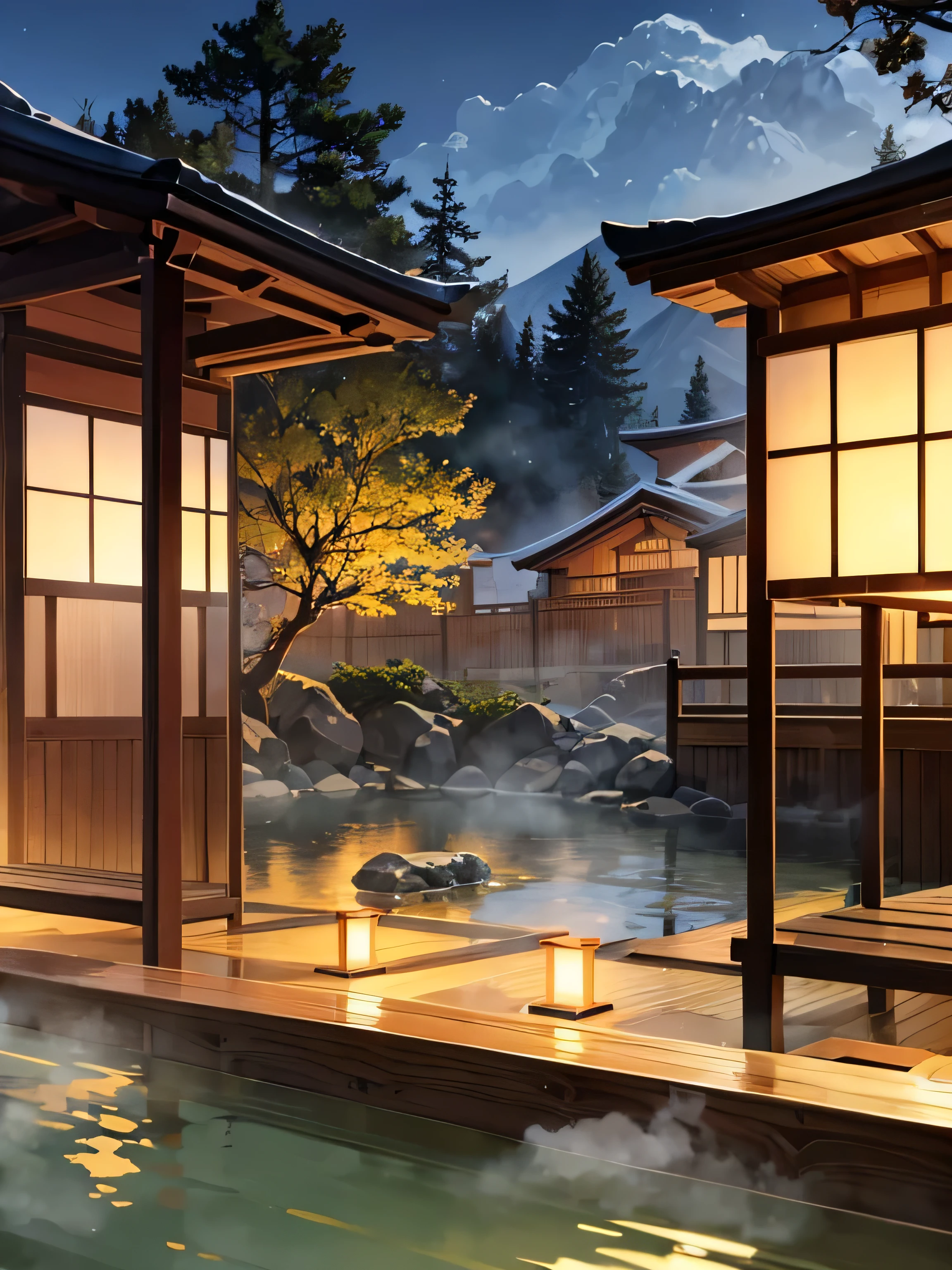 hot springs,steam,onsen,japanese culture,traditional,japanese style,serene atmosphere