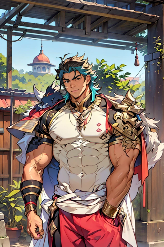 show off thick arms to the audience,closeup of arms,Shoulders exposed,Stout arms,A mais alta qualidade de imagem,Pessoas do sexo masculino,Child,1 menino,jovem e bonito,Shoun,cabelos brancos,Cabelo liso curto,Pele escura,Anime peito grande,anime wallpaper,sozinho,Foco Masculino,cuecas,Dilation of the pectoral muscles,capa vermelhirilha saliente,Fundo Urbano,Espalhe as pernas,sexy,(master part, best quality),meias brancas longaotas Red Martin,