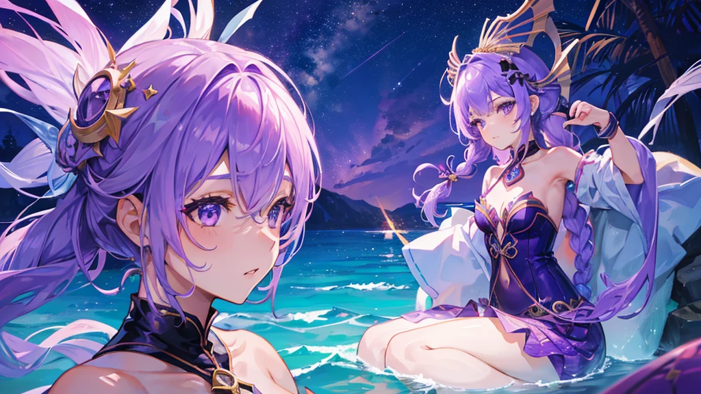 2 demonesses one with purple hair and eyes, with horns wings the other with blue hair horns wings both with sharp teeth fangs with white skin,  all tattooed people with big breasts are swimming  blood, bathed in blood, Naked, bathed in blood,,kissing, breast licking