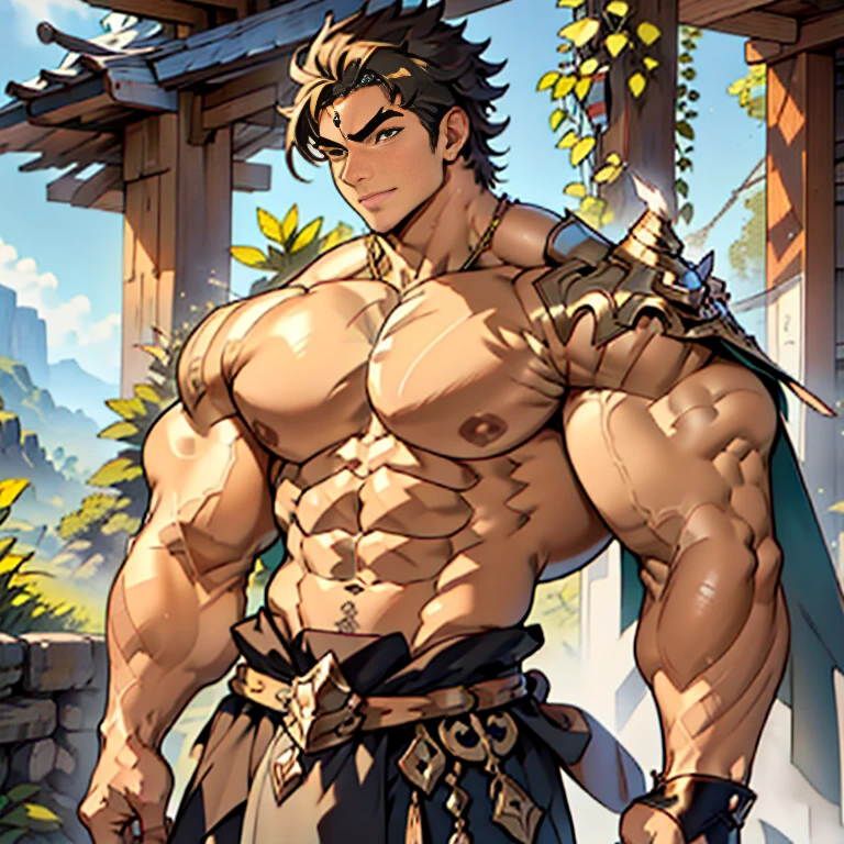 show off thick arms to the audience，closeup of arms，Shoulders exposed，Stout arms，A mais alta qualidade de imagem，Pessoas do sexo masculino，Child，1 menino，jovem e bonito，Shoun，cabelos brancos，Cabelo liso curto，Pele escura，Anime peito grande，anime wallpaper，sozinho，Foco Masculino，cuecas，Dilation of the pectoral muscles，capa vermelhirilha saliente，Fundo Urbano，Espalhe as pernas，sexy,(master part, best quality),meias brancas longaotas Red Martin，