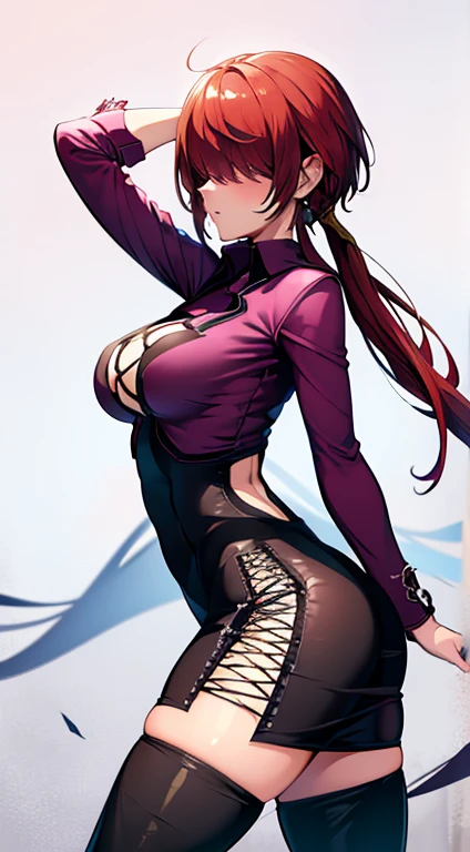 Obra maestra, La mejor calidad, Altas Resoluciones, she1, (Pelo sobre los ojos:1.1), tight sexy dress,sexy stockings, busty,