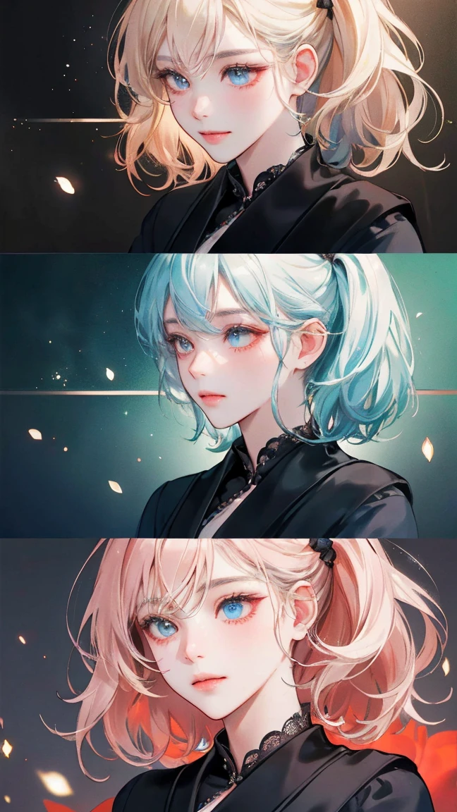 (((masterpiece))), (((highest quality))), ((Very detailed)), (Surrealism), (Highly detailed CG illustrations), ((Very delicate and beautiful)),Light, Create amazing anime artworks that are currently trending with ArtStation, Showcasing exquisite beauty and attractive aesthetics. アートワークはVery detailedでなければならない, 魅力的なcharacterと視覚的に魅力的な環境を特徴とする. characters in the work are elegant and charming, Exudes elegance. Pay close attention to complex facial features, Captivating with vibrant colors and sophisticated shadows. character'Clothes should be designed with delicate patterns., Flowing fabric, And rich texture, Embodying the fusion of fantasy and modern fashion. 魅力的な環境にcharacterを配置する,Enhance the overall appeal of the artwork. This is a wonderful natural landscape, Vibrant Future Cityscape, or魔法の要素に満ちた神秘的な国. Incorporate bright colors, Dynamic Lighting, Detailed background elements,Creating a sense of depth and immersion. Considering the latest trends in anime art, 例如加入独特的Light效果, Explore creative composition techniques, or、Experiment with unconventional color palettes. Take inspiration from the top artists on ArtStation and their exceptional execution of various art styles theme. camera: Choose an angle that highLights the beauty of your character and the immersive environment. Light: Create depth and atmosphere with atmospheric Lighting techniques. solve: Designed for creating high resolution artwork,Expressing intricate detail and clarity. Artistic inspiration: Get inspired by popular artists with ArtStation, Explore different styles, type, theme.
