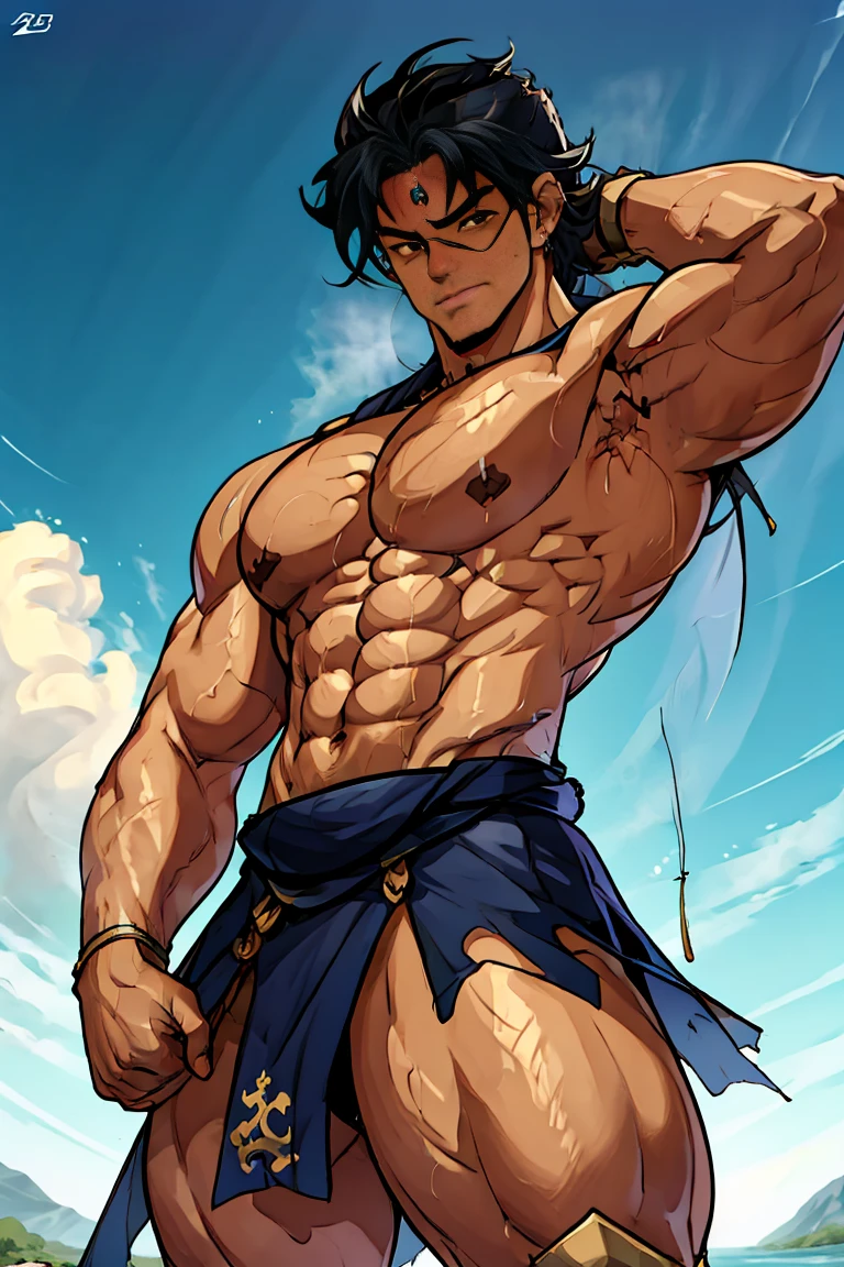 show off thick arms to the audience，（ muscles protruding forward），closeup of arms，Shoulders exposed，Stout arms，A mais alta qualidade de imagem，Pessoas do  masculino,gender：male，Child，1 menino，jovem e bonito，Shoun，cabelos brancos，Cabelo liso curto，Pele escura，Anime peito grande，anime wallpaper，sozinho，Foco Masculino，cuecas，Dilation of the pectoral muscles，capa vermelhirilha saliente，Fundo Urbano，Espalhe as pernas，,(master part, best quality),meias brancas longaotas Red Martin，strong,