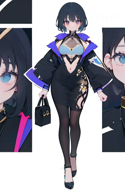 Step into a world of creativity with our AI-generated image of a female character in a 90's anime style. Her unique and diverse costume inspired by the Matrix movie, full body image, will leave you in awe of its intricate details and stylistic rendering