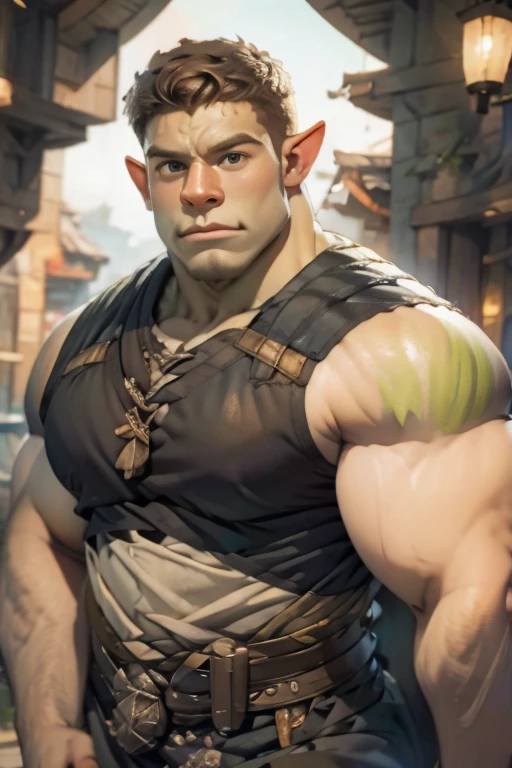 very highest quality, masterpieces, 4k, very finely detailed, detailed eyes, very detailed face (handsome, masculine, adult male, nice broad shoulders Warcraft young orc males