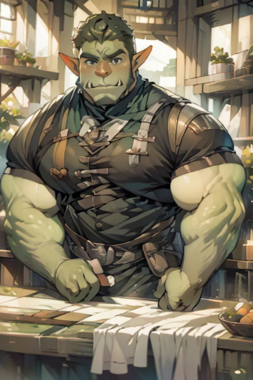 very highest quality, masterpieces, 4k, very finely detailed, detailed eyes, very detailed face (handsome, masculine, adult male, nice broad shoulders a group of Warcraft young orc males