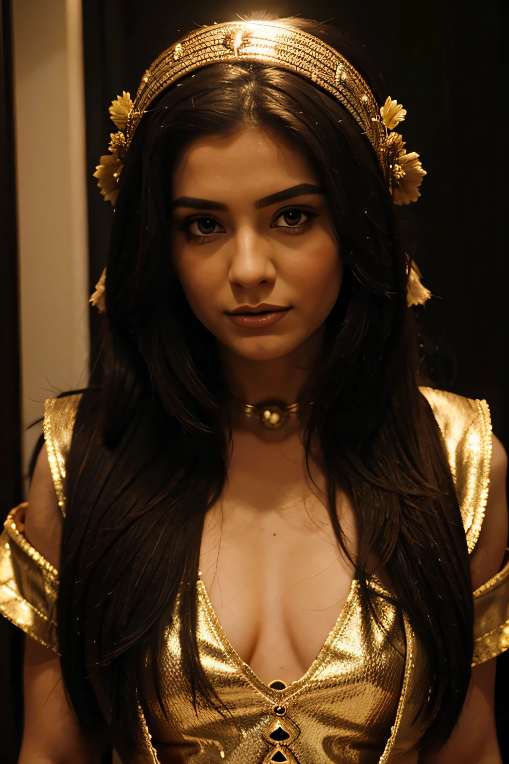 A woman in Sumerian clothing