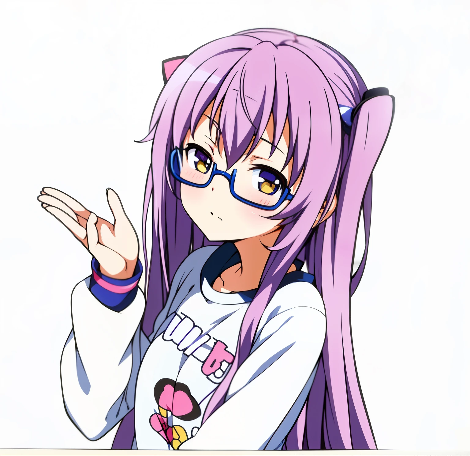 anime girl with blue hair and glasses and a cat ears, cute anime catgirl, anime catgirl, cute!! chibi!!! catgirl, anime moe artstyle, anime girl with cat ears, nekomimi, nyaruko-san, anime cat, beautiful anime catgirl, catgirl, neferpitou, very beautiful anime cat girl, cute anime face,simple background, I am talking,simple background, I am talking
