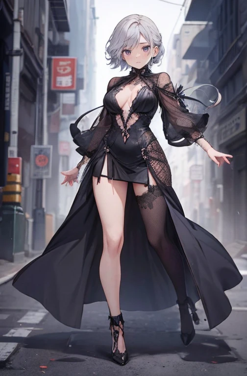 Step into a world of creativity with our AI-generated image of a female character in a 90's anime style. Her unique and diverse costume inspired by the Matrix movie, full body image, will leave you in awe of its intricate details and stylistic rendering