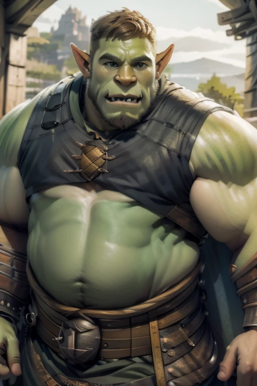 very highest quality, masterpieces, 4k, very finely detailed, detailed eyes, very detailed face (handsome, masculine, adult male, nice broad shoulders a group of Warcraft young orc males