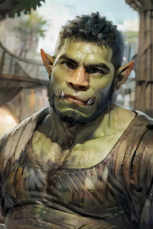 very highest quality, masterpieces, 4k, very finely detailed, detailed eyes, very detailed face (handsome, masculine, adult male, nice broad shoulders a group of Warcraft young orc males