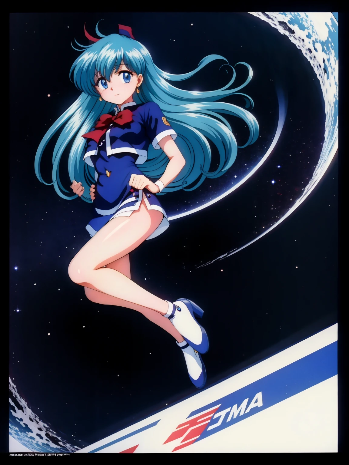 (masterpiece, highest quality:1.2), Tiangong Gui ,1 girl, Lonely,Subtle blue hair color, Panty shot