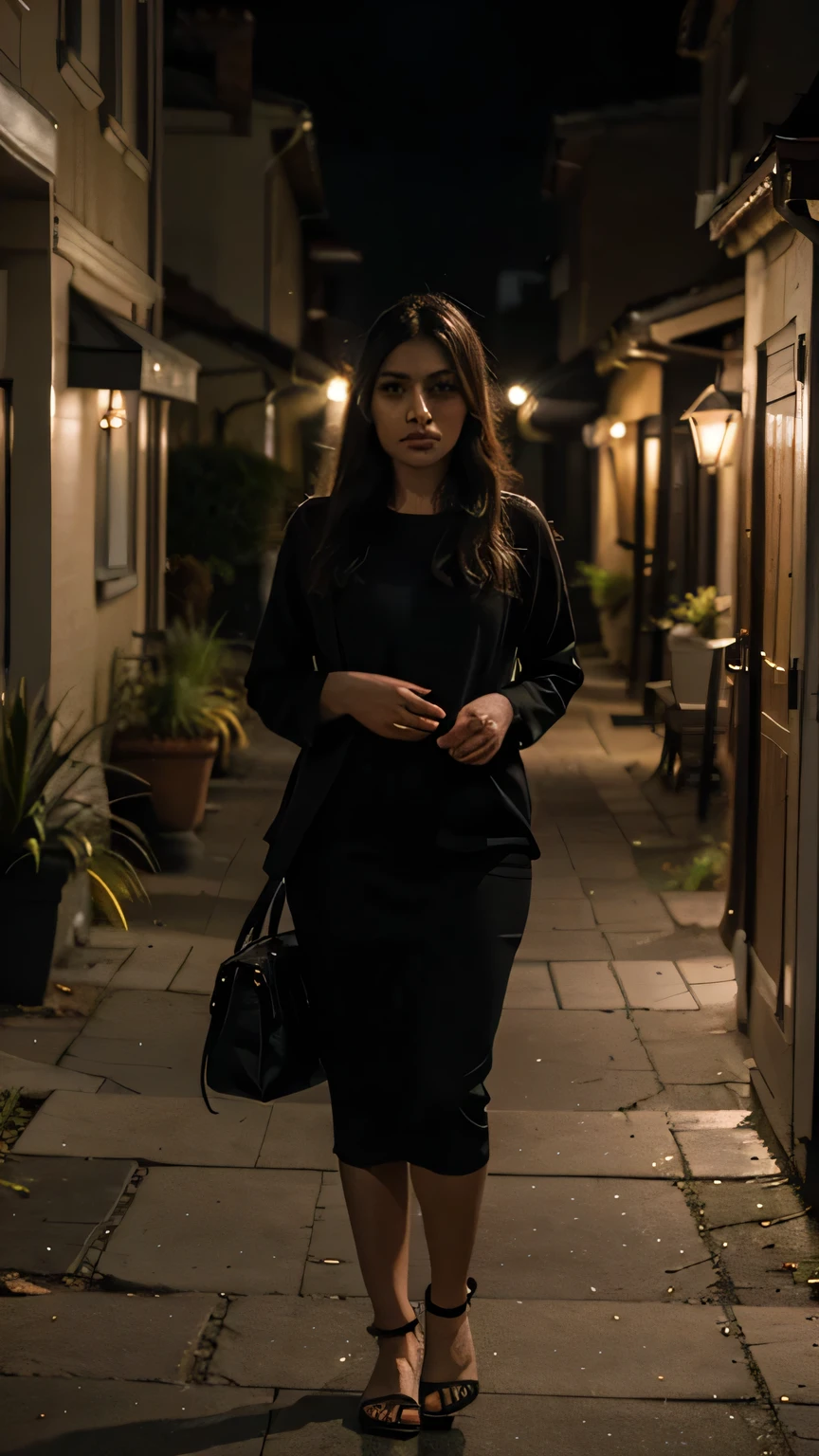 **Scene 1:**
The story begins in a small, quiet town. The film opens with a sunset scene, and streetlights starting to illuminate. We see "Laila," the protagonist, returning home after a long day at work. She opens the door and enters the dark house. She turns on the lights and sighs in relief.